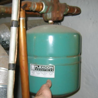 Expansion tank on a Boiler